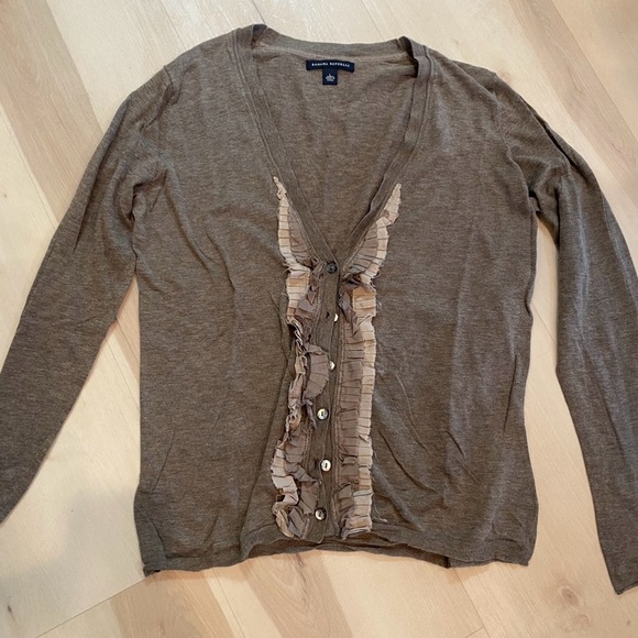 Y2K Banana Republic cardigan with ruffle detail. - Picture 1 of 2